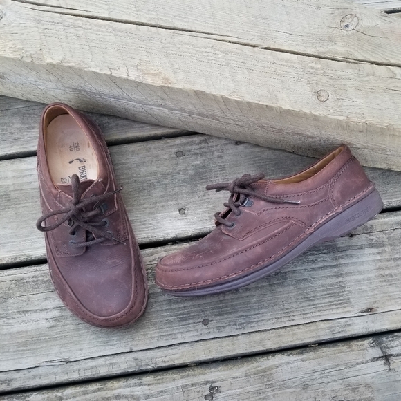 Birkenstock Baltimore Brown Oiled Nubuck Suede Leather Lace-up Oxford Shoes 40 - Picture 10 of 11